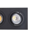 BASICO GU10 *EMPOTRABLE DOBLE GU10 NEGRO